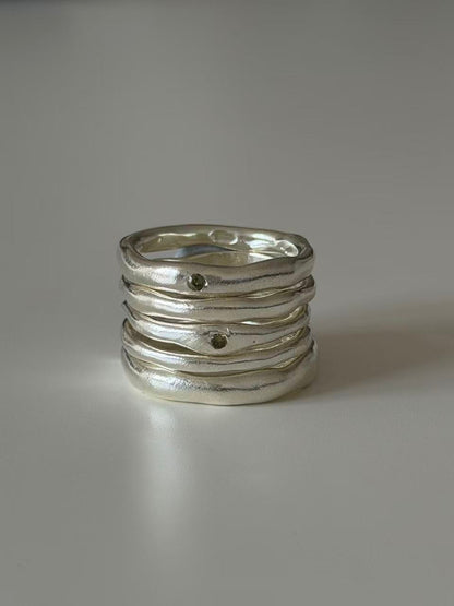 Olive Gem Artisan Ring, alternate product view