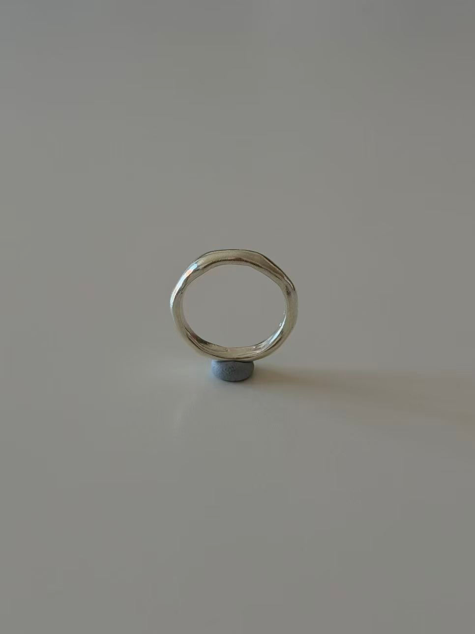 Alternative view of the handmade sterling silver Organic Ring