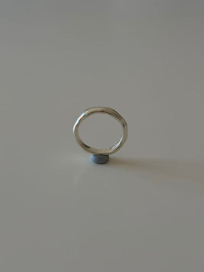Alternative view of the handmade sterling silver Organic Ring