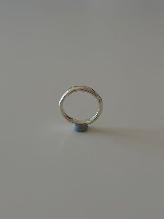 Alternative view of the handmade sterling silver Organic Ring